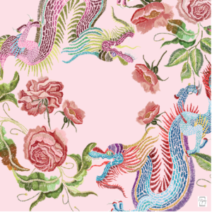 YEAR OF THE DRAGON MAT - PINK BLUSH