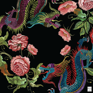 YEAR OF THE DRAGON MAT - BLACK