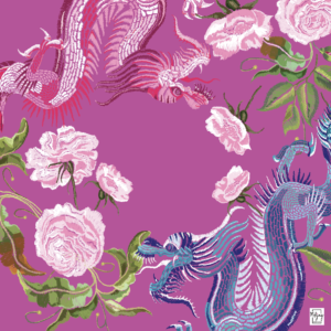 YEAR OF THE DRAGON MAT - RASPBERRY SORBET