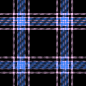 TARTAN PLAID - BLACK/ROYAL BLUE/PINK