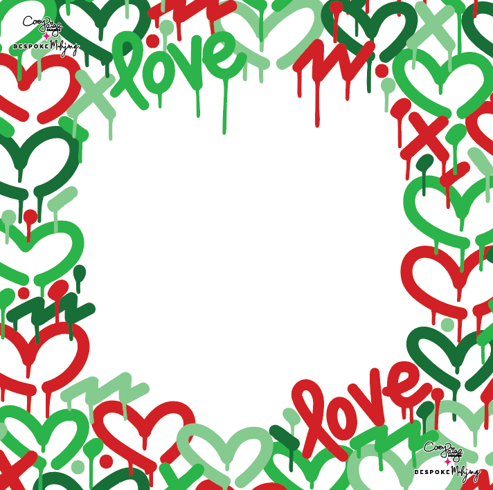 DOUBLE-SIDED MAT | Double the Fun/Gilt x Color Crush – HOLIDAY LOVE MAT – RED/GREEN - Image 2