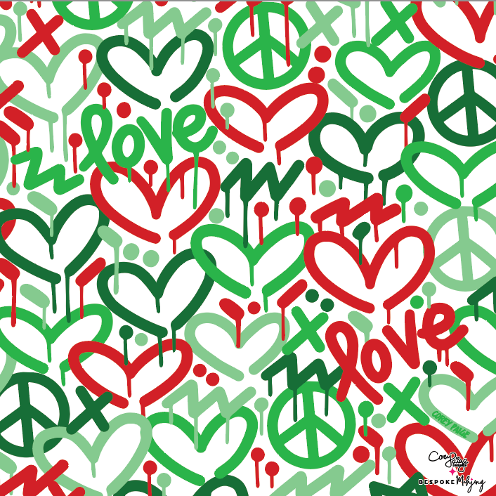 DOUBLE-SIDED MAT | Double the Fun/Gilt x Color Crush – HOLIDAY LOVE MAT – RED/GREEN