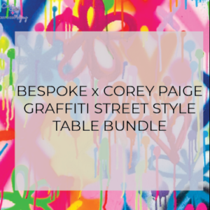 SPECIAL ORDER – GILT x Color Crush GRAFFITI STREET STYLE – White Base / 4-Leg Traditional