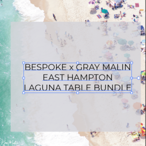 SPECIAL ORDER – Gilt X Coastal Blue Laguna Table – East Hampton – White