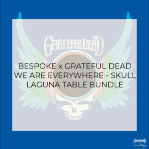 SPECIAL ORDER – THE LAGUNA TABLE – GILT x Collector’s Edit – WE ARE EVERYWHERE SKULL – Black Base / 4-Leg Traditional