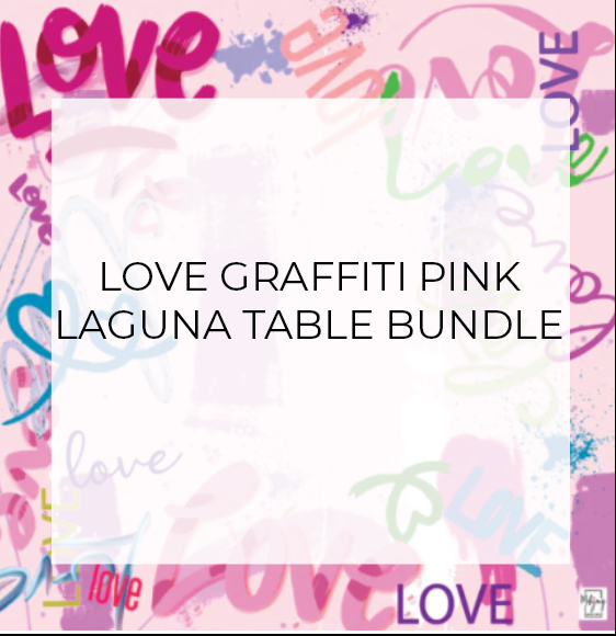 COMING SOON - LOVE GRAFFITI PINK - White Base