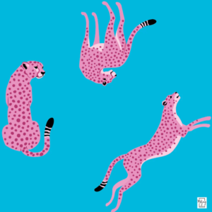 FLIRTY BLUE LEOPARDS