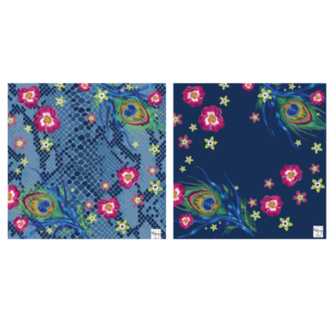 DOUBLE-SIDED MAT | Double the Fun/Darjeeling Peacock Mat