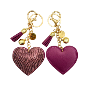 Heart Charm - Burgundy
