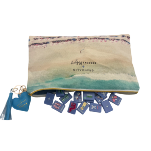 Gilt X Coastal Blue Tile Bag – Traditional Size