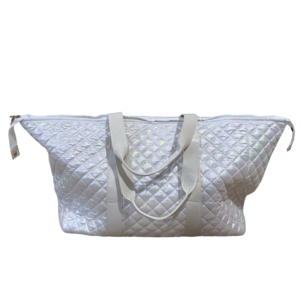 Patch Perfect Quilted Tote - Iridescent White